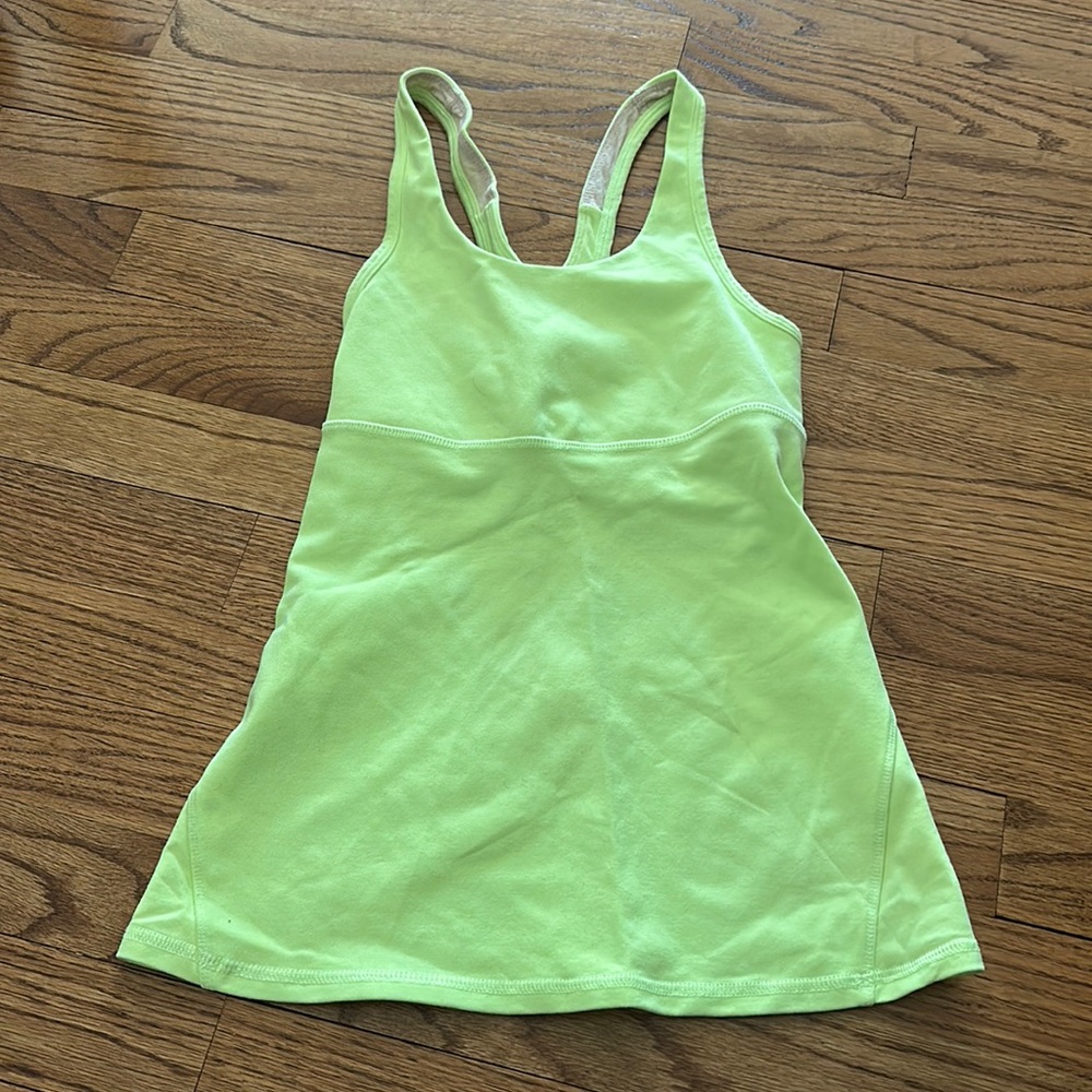 Lululemon Size 2 Bright Green/Yellow Tank Top